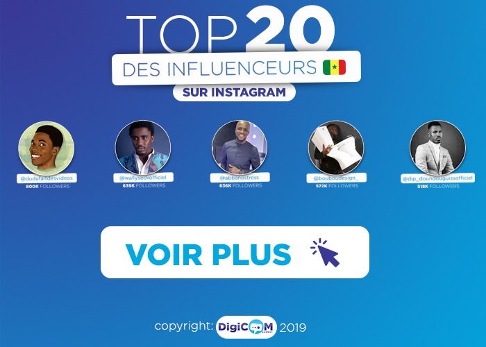 TOP 20 des comptes les plus suivis sur Instagram